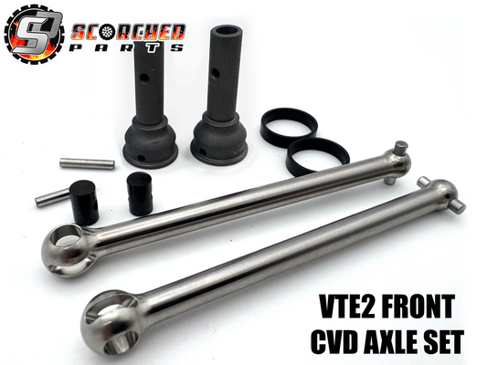 Front Titanium CVD Axle set -  for Hobao VTE2