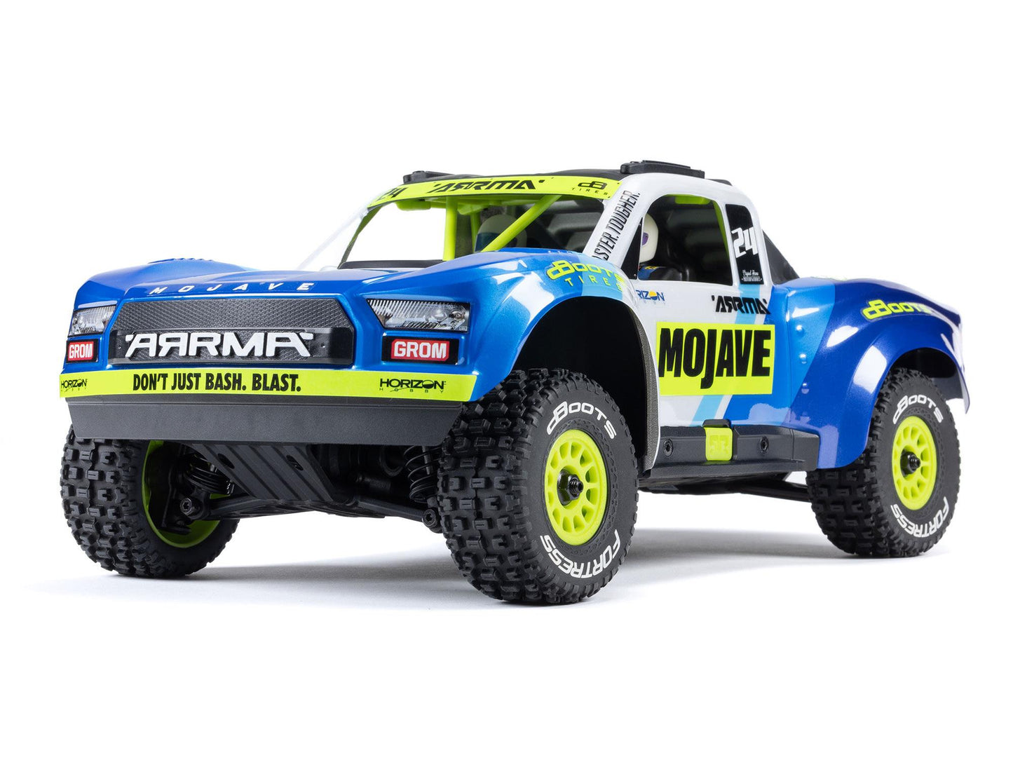 1/18 Mojave GROM 4wd Desert Truck RTR Mega w/Lipo USB Chg Blue / White  C-ARA2104T2