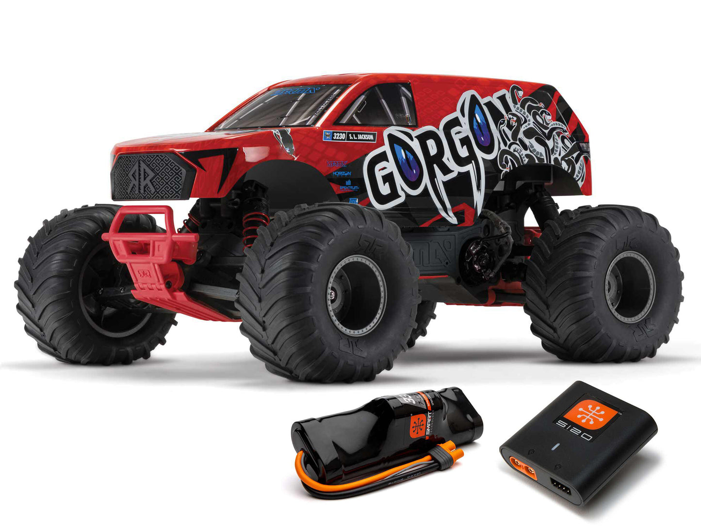 Arrma Gorgon 2wd MT 1/10 RTR w/8.4v Batt/USB Charger Red C-ARA3230ST2