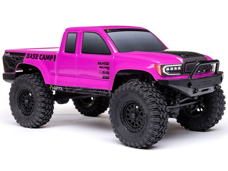 Axial 1/24 SCX24 Base Camp 4WD Rock Crawler RTR with Battery and Charger - Pink C-AXI-1219T3