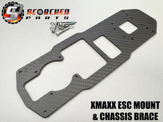 Carbon Fibre Chassis Brace / ESC mount - for Traxxas Xmaxx