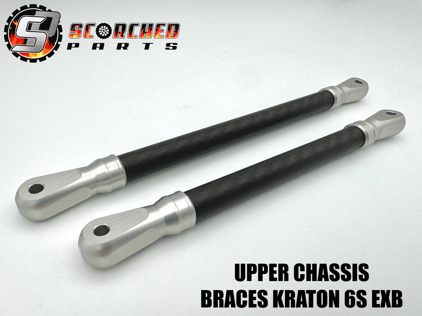 Carbon Fibre Chassis Upper Brace Pair- for Arrma Kraton 6s EXB