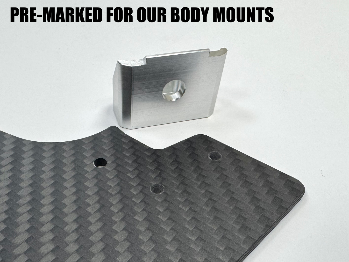 Carbon Fibre Front Splitter - for Arrma 1/7 / Delta Plastik Ford C100