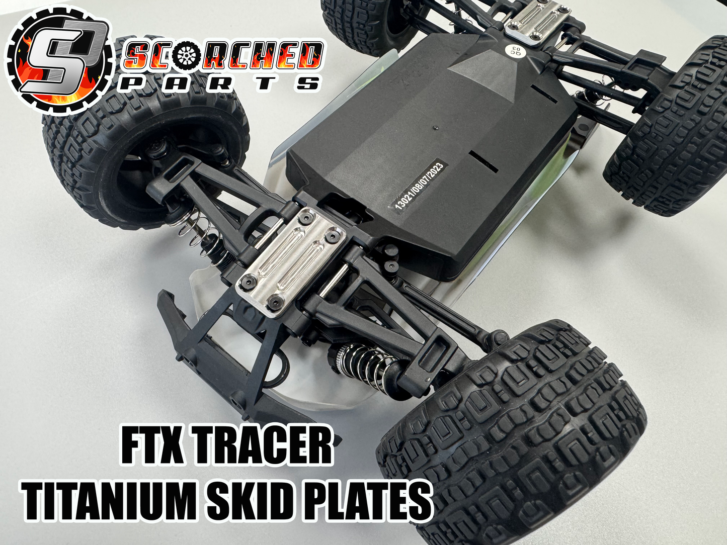 Titanium Skid plates Pair- for FTX Tracer 1/16