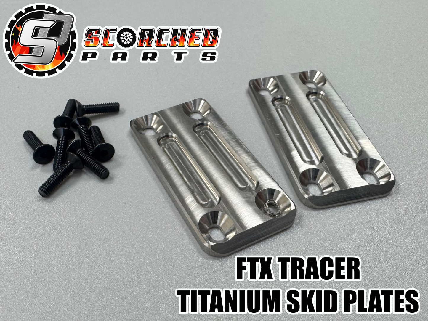 Titanium Skid plates Pair- for FTX Tracer 1/16