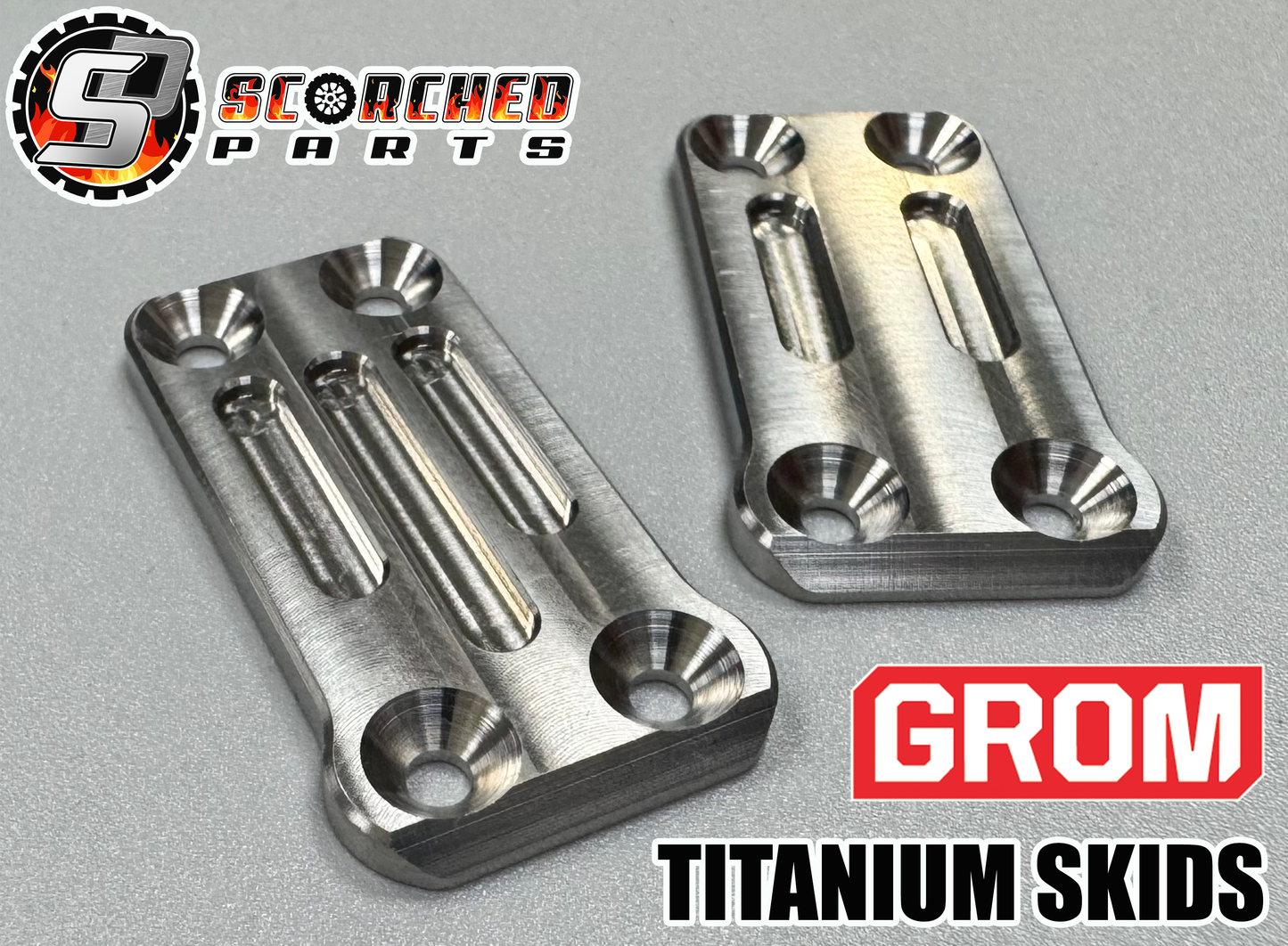 Titanium Skid plates Pair- for Arrma GROM