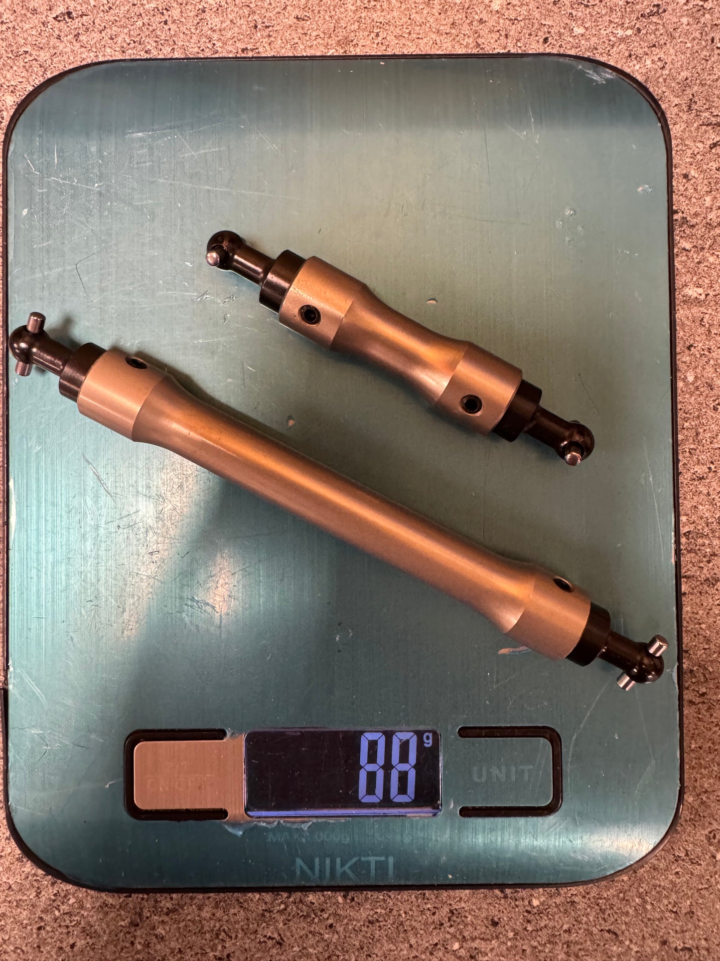 Titanium Centre Drive Shaft Pair - for Hobao 1/8 VTE2-8