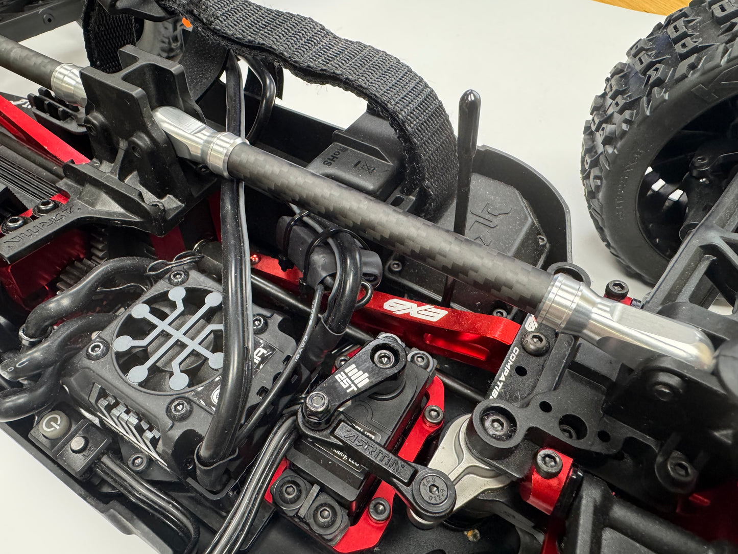 Carbon Fibre Chassis Upper Brace Pair- for Arrma Talion EXB