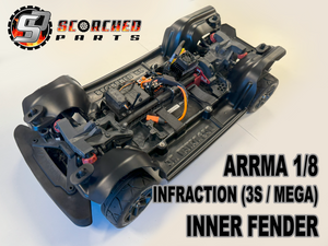 Inner Fenders / Mudguards - for Arrma 1/8 Infraction (3S and Mega))