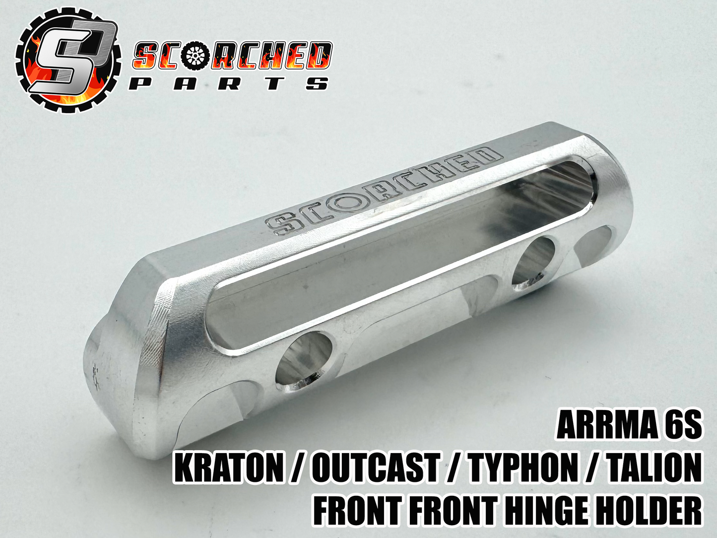 Front Front Billet Hinge Pin Holder - Arrma  6S Kraton/Outcast/Typhon/Talion