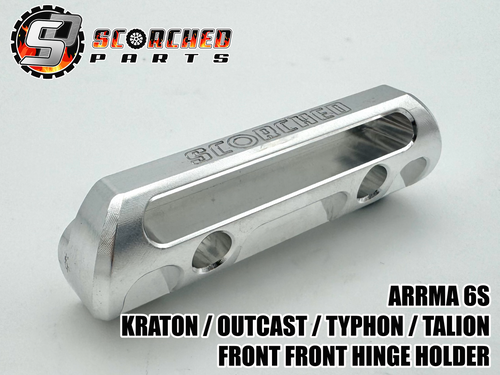 Billet Hinge Pin Holder Front Front - Arrma  6S Kraton / Outcast / Typhon / Talion