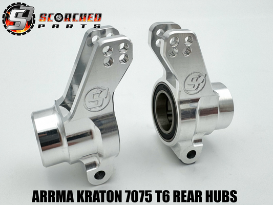 SCORCHED Rear Hub Carrier Pair -  for Arrma 6s Kraton, Outcast, Big Rock 1/7