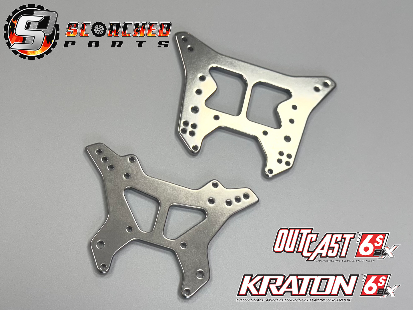 Titanium Shock Towers - for Arrma 6s V1-V6 Kraton, Outcast, Notorious, EXB