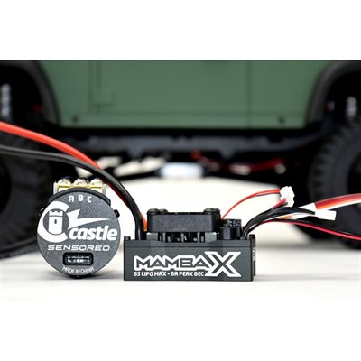 CASTLE MAMBA X, SENSORED, 25.2V WP ESC AND 1406-2850KV SENSORED CRAWLER COMBO