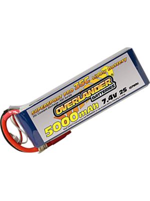 Overlander Supersport Pro 5000mAh 2S 7.4v 35C LiPo Battery
