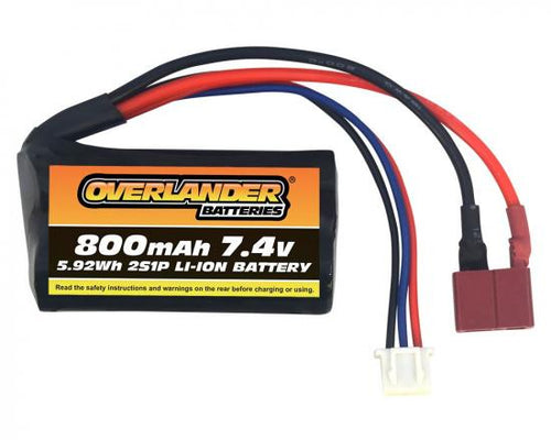 Overlander 800MAH 7.4V 2S 14500 LI-ION BATTERY (Suit Brushed FTX Tracer)