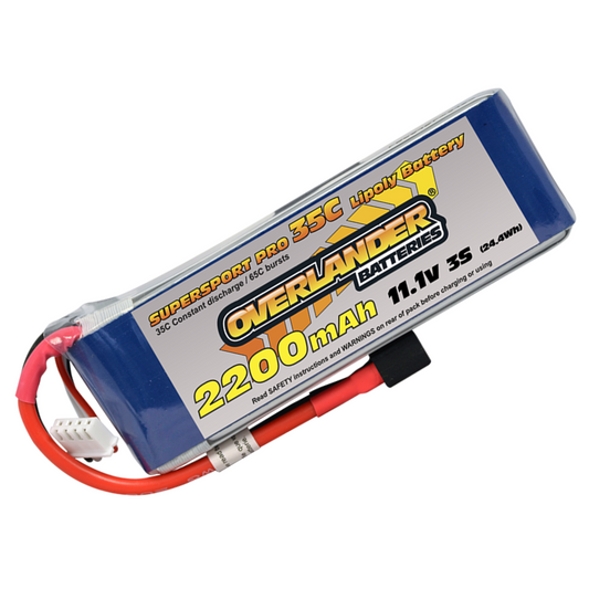 Overlander SuperSport Pro 2200mAh 3S 14.8v 35C LiPo Battery (Traxxas Mini-XRT)