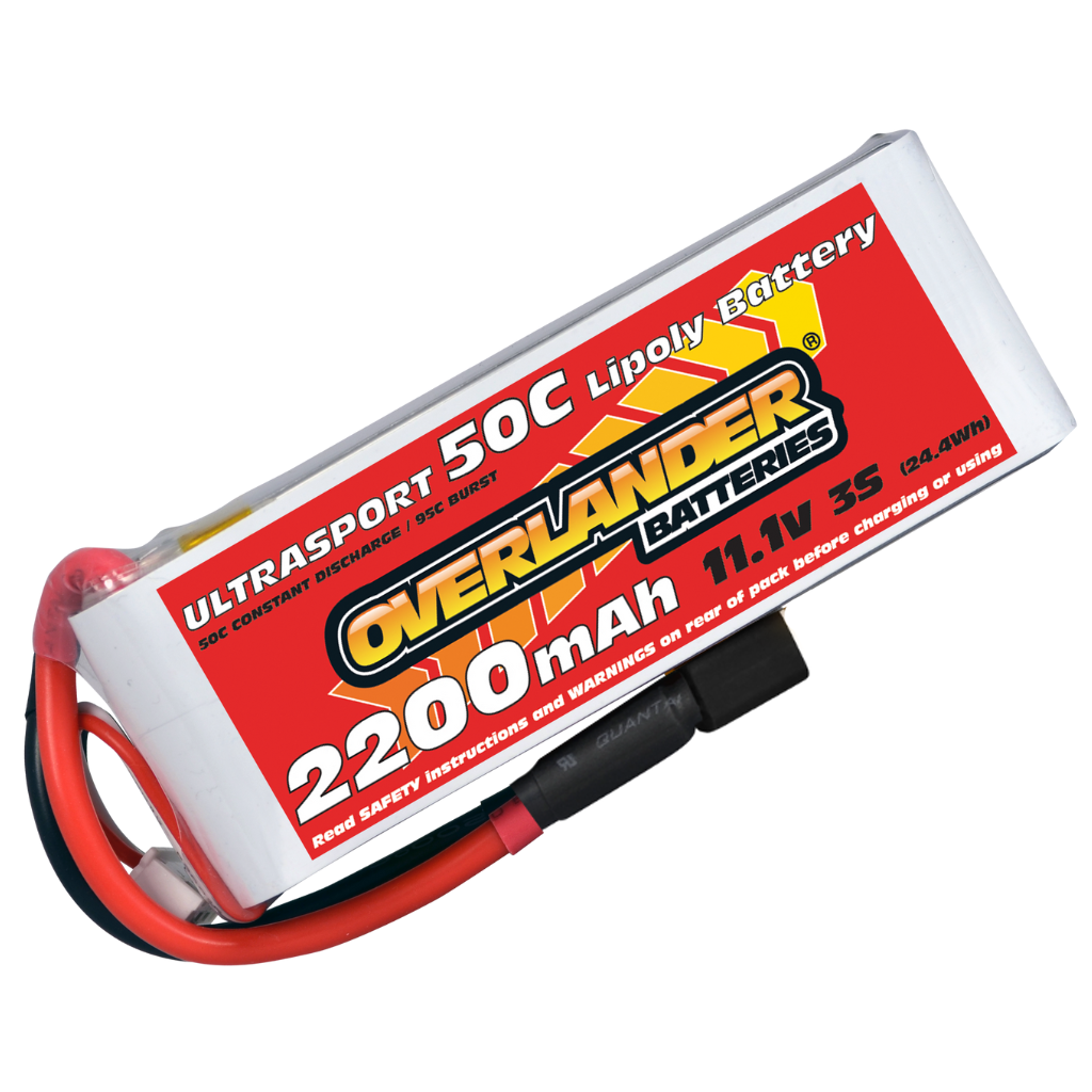 Overlander UltraSport 2200mAh 3S 14.8v 50C LiPo Battery (Traxxas Mini-XRT / Rally)