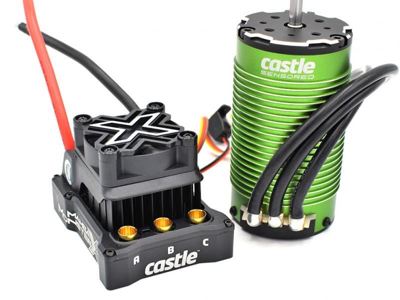 Castle Mamba Monster X 8S, 33.6V ESC W/1520-1650KV Sensored Motor 010-0165-04