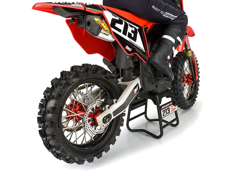 Pro-Line 1/4 Pro-Spec Aluminum V2 Bead Rear Wheel Black/Red (1): Promoto-MX G-PRO283700T2
