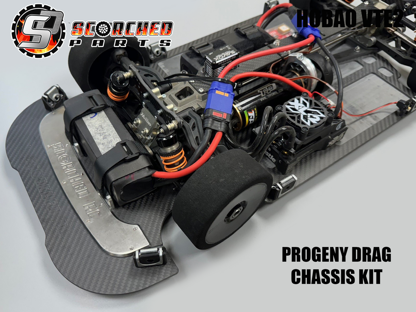 Carbon Fibre 'PROGENY' Chassis kit - for Hobao VTE2 DRAG RACING