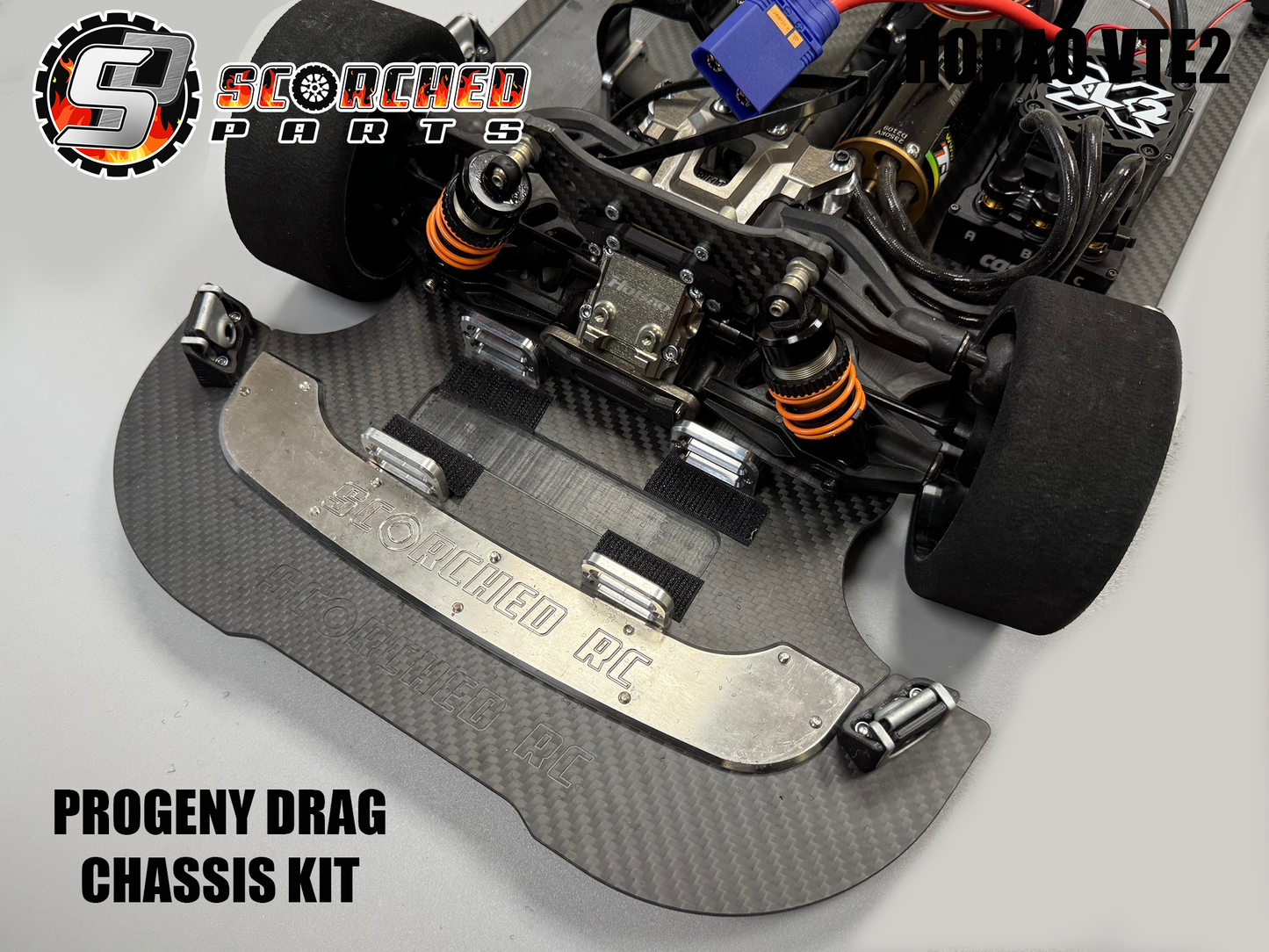 Carbon Fibre 'PROGENY' Chassis kit - for Hobao VTE2 DRAG RACING