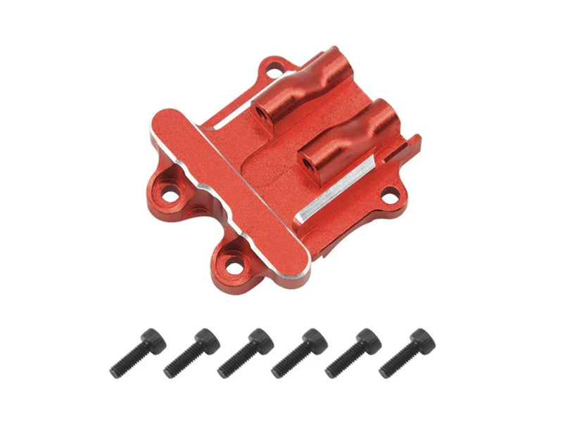 RC Overhaul Front Gearbox Cover, Red Aluminum, Grom G-RCO-AR028R