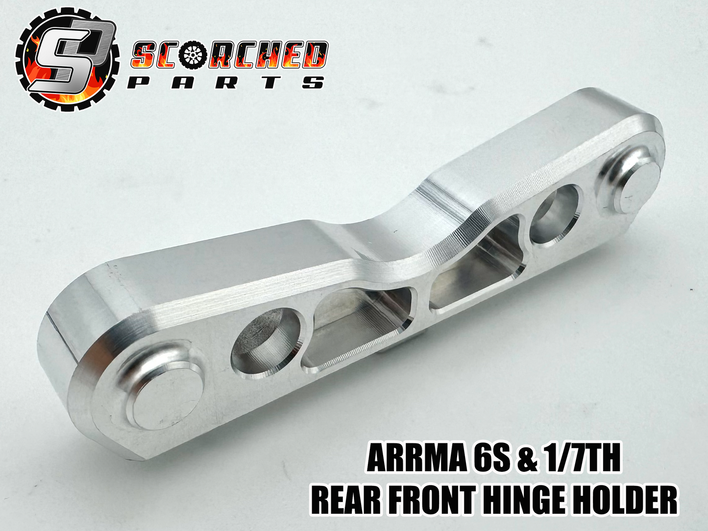 Rear Hinge Pin Holders Pair 7075 T6 - for Arrma 6s and 1/7th Range