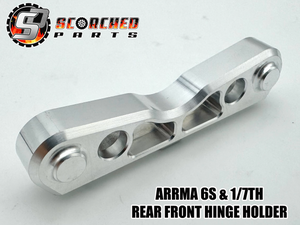 Rear Hinge Pin Holders Pair 7075 T6 - for Arrma 6s and 1/7th Range