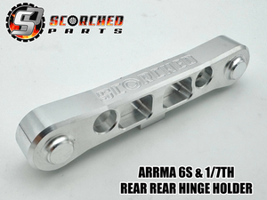 Rear Hinge Pin Holders Pair 7075 T6 - for Arrma 6s and 1/7th Range