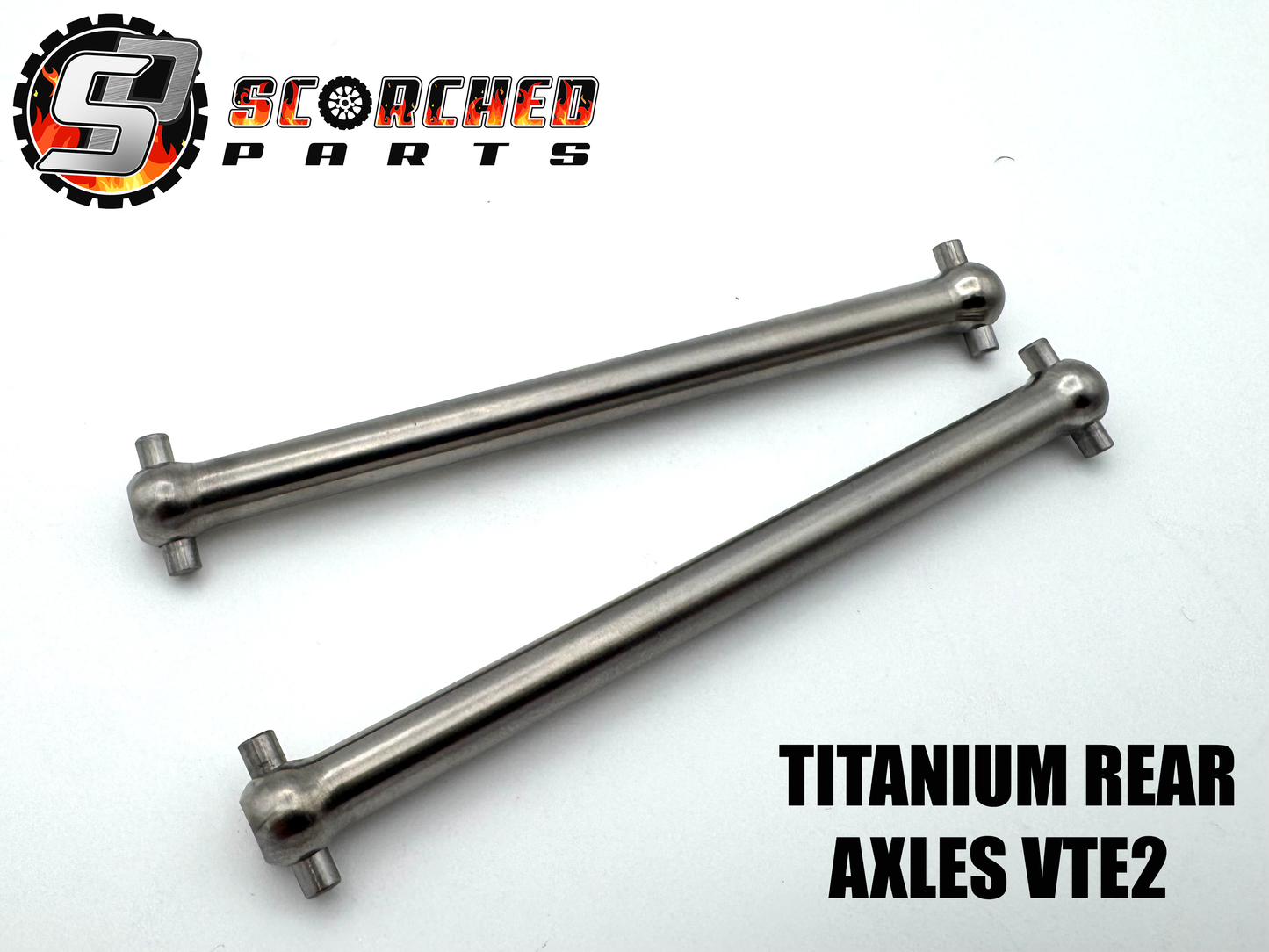 Titanium Rear Axle Shaft / dogbone Pair - for Hobao VTE2, GTB, VTE, VSE