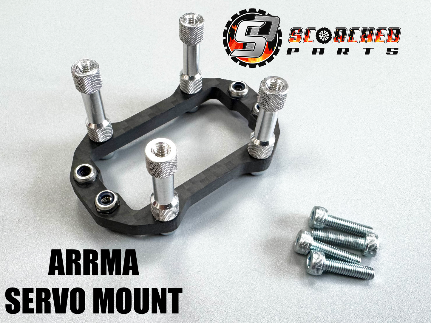 Carbon Fibre Servo Mount Upgrade - for all Arrma 6s 1/8th, 1/7th