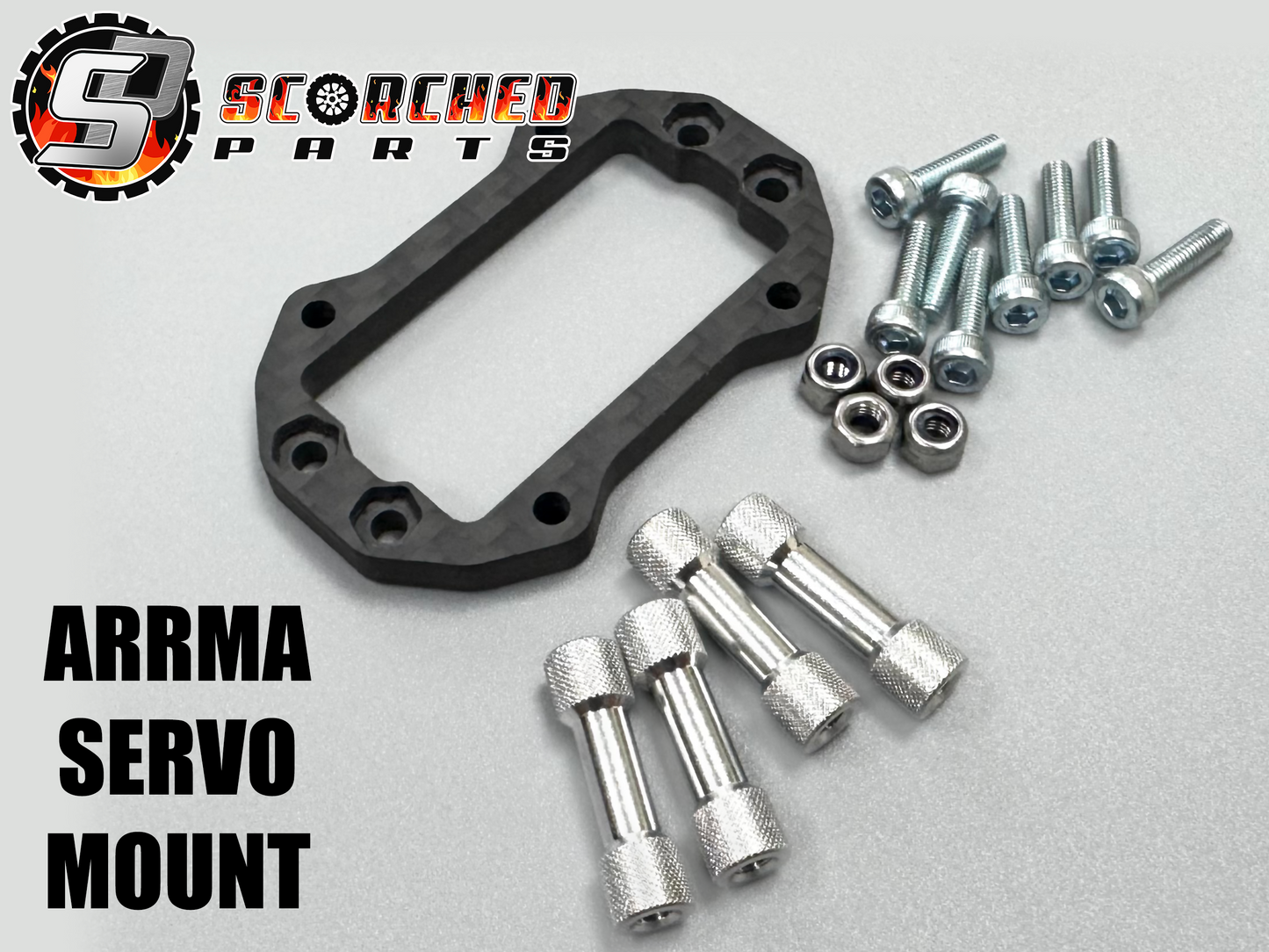 Carbon Fibre Servo Mount Upgrade - for all Arrma 6s 1/8th, 1/7th