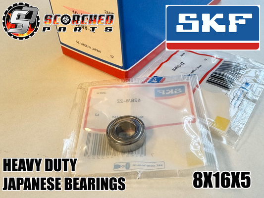 High Performance, SKF Heavy Duty Japanese Bearing - 8x16x5 Metal Sheild