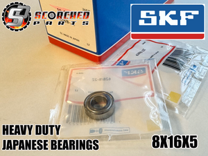 High Performance, SKF Heavy Duty Japanese Bearing - 8x16x5 Metal Sheild