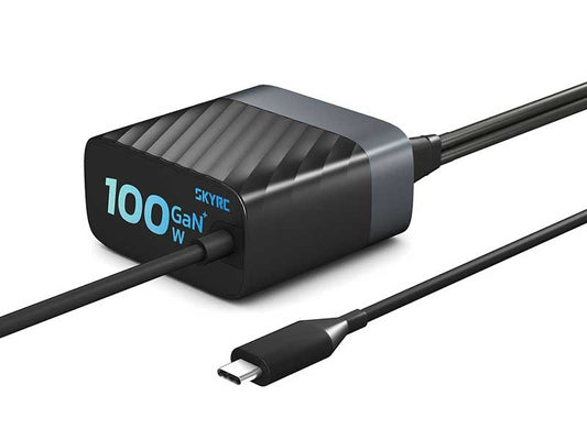 SkyRC PDC100 100W USB C GaN Power Supply - UK Plug