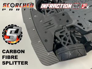 Carbon Fibre Front Splitter - for Arrma 1/8 Infraction 3s / Mega