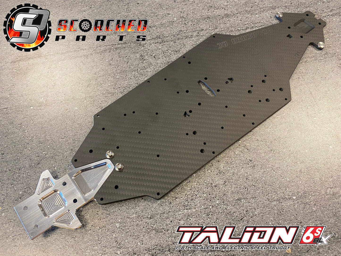 Carbon Fibre Hybrid Chassis - for Arrma Talion 6s (all versions)