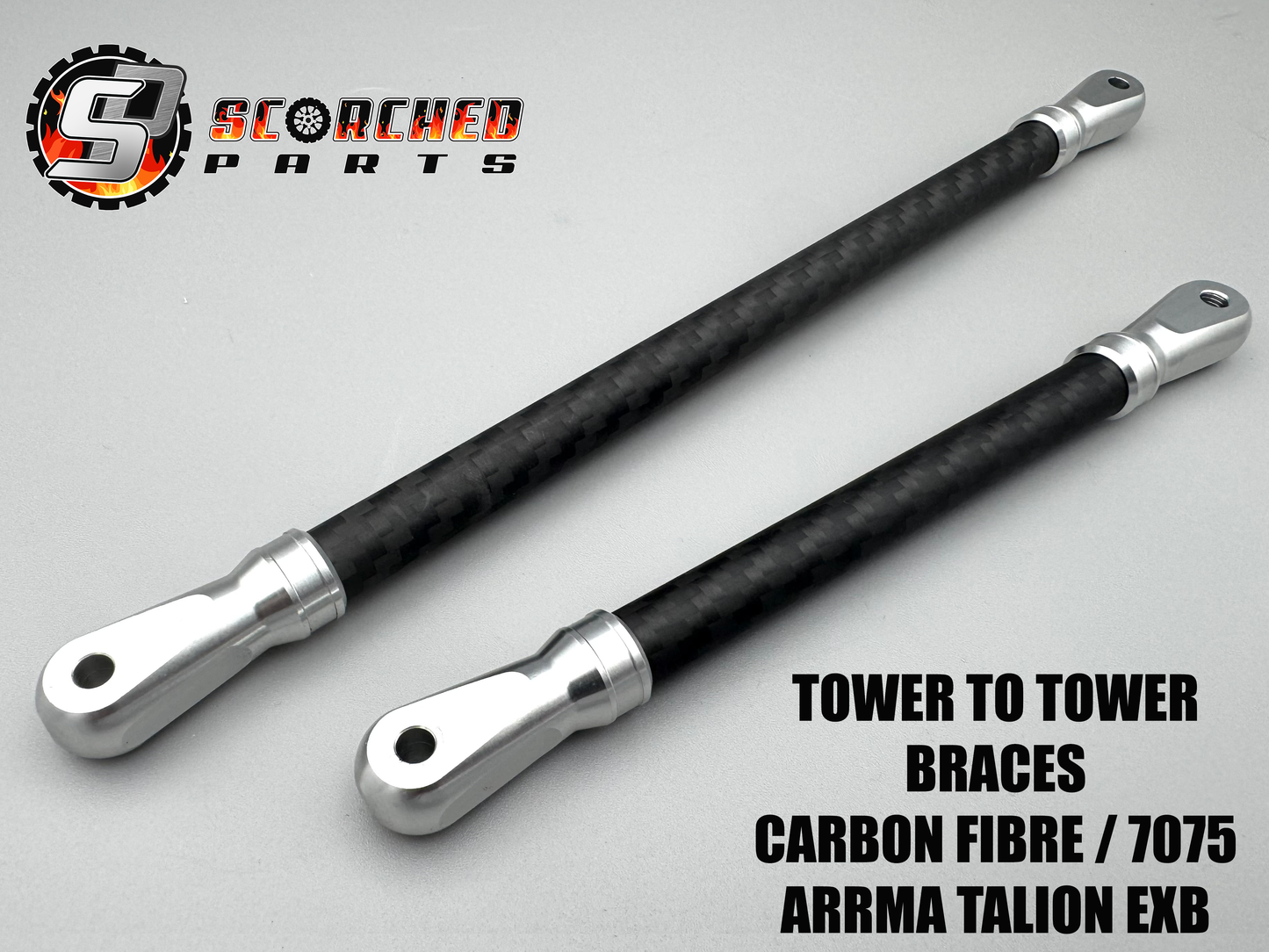 Carbon Fibre Chassis Upper Brace Pair- for Arrma Talion EXB