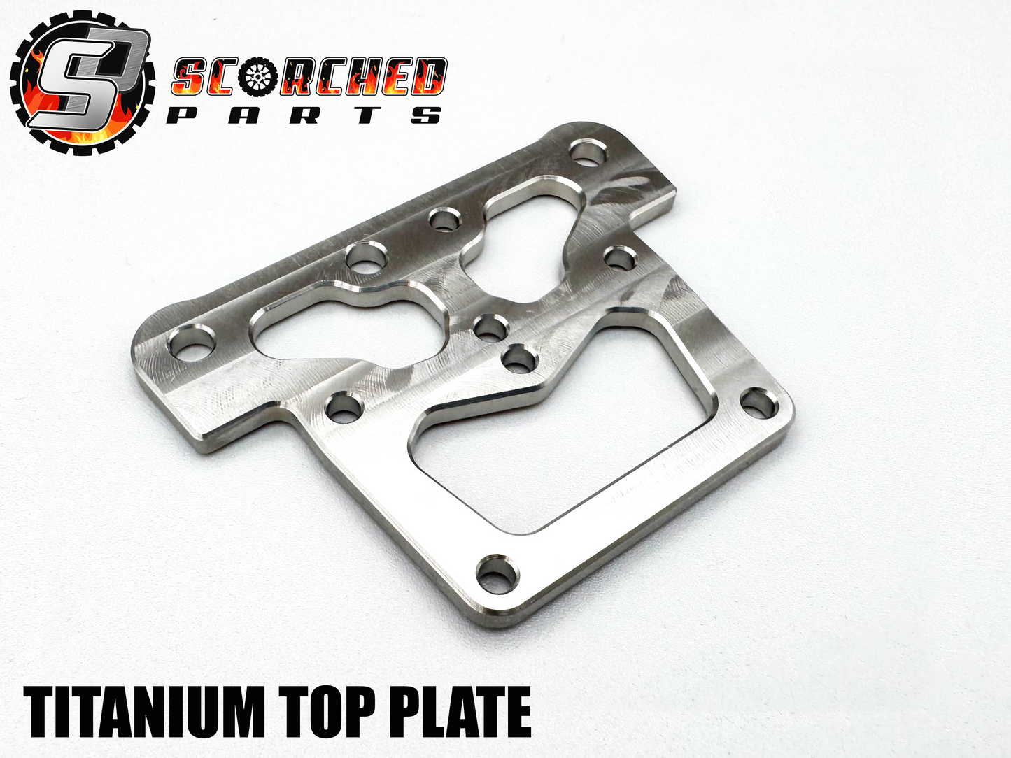 Titanium Steering Top Plate - for All Arrma 1/8th and 1/7th scale trucks inc EXB