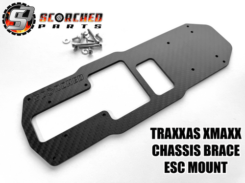Carbon Fibre Chassis Brace / ESC mount - for Traxxas Xmaxx