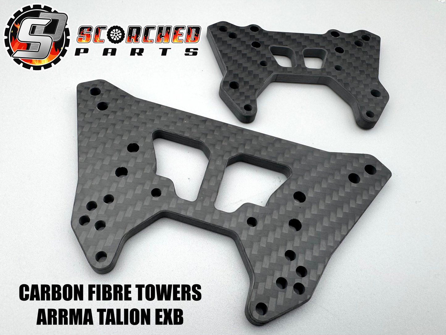 Carbon Fibre Shock Towers - for Arrma Talion EXB