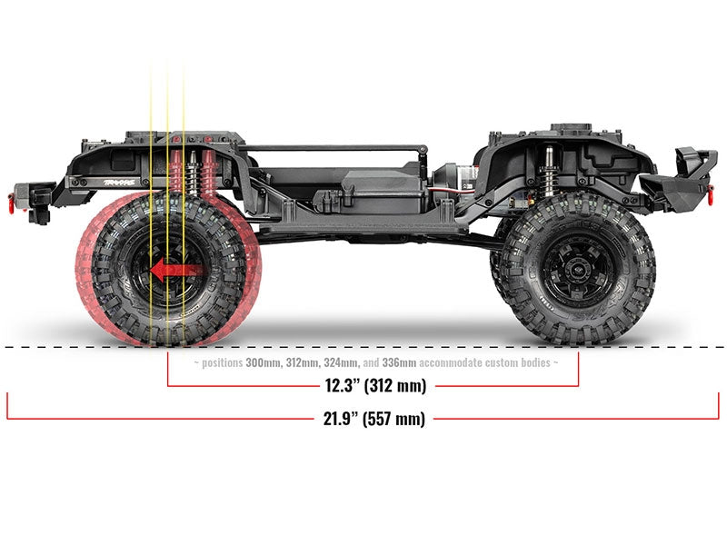 Traxxas TRX4 Sport 1:10 4X4 Electric All-Terrain Crawler Truck with Clipless Body - TRX82224-4-BLUE