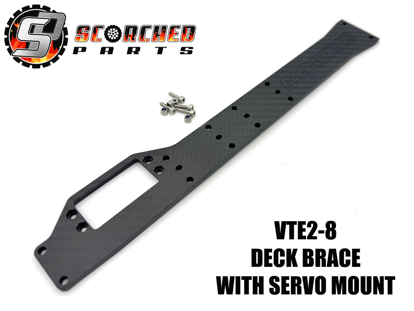 Carbon Fibre Top Deck Brace / Servo Mount - for 1/8 Hobao VTE2-8