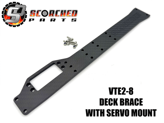 Carbon Fibre Top Deck Brace / Servo Mount - for 1/8 Hobao VTE2-8