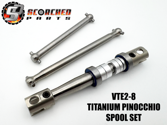 Titanium Pinocchio Spool and Shaft Set - for Hobao 1/8 VTE2-8