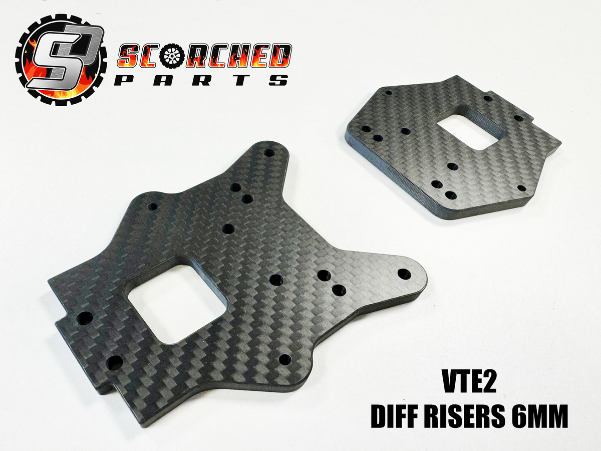 Bulkhead / Diff Riser Pair - for Hobao VTE2 – Scorched Parts RC