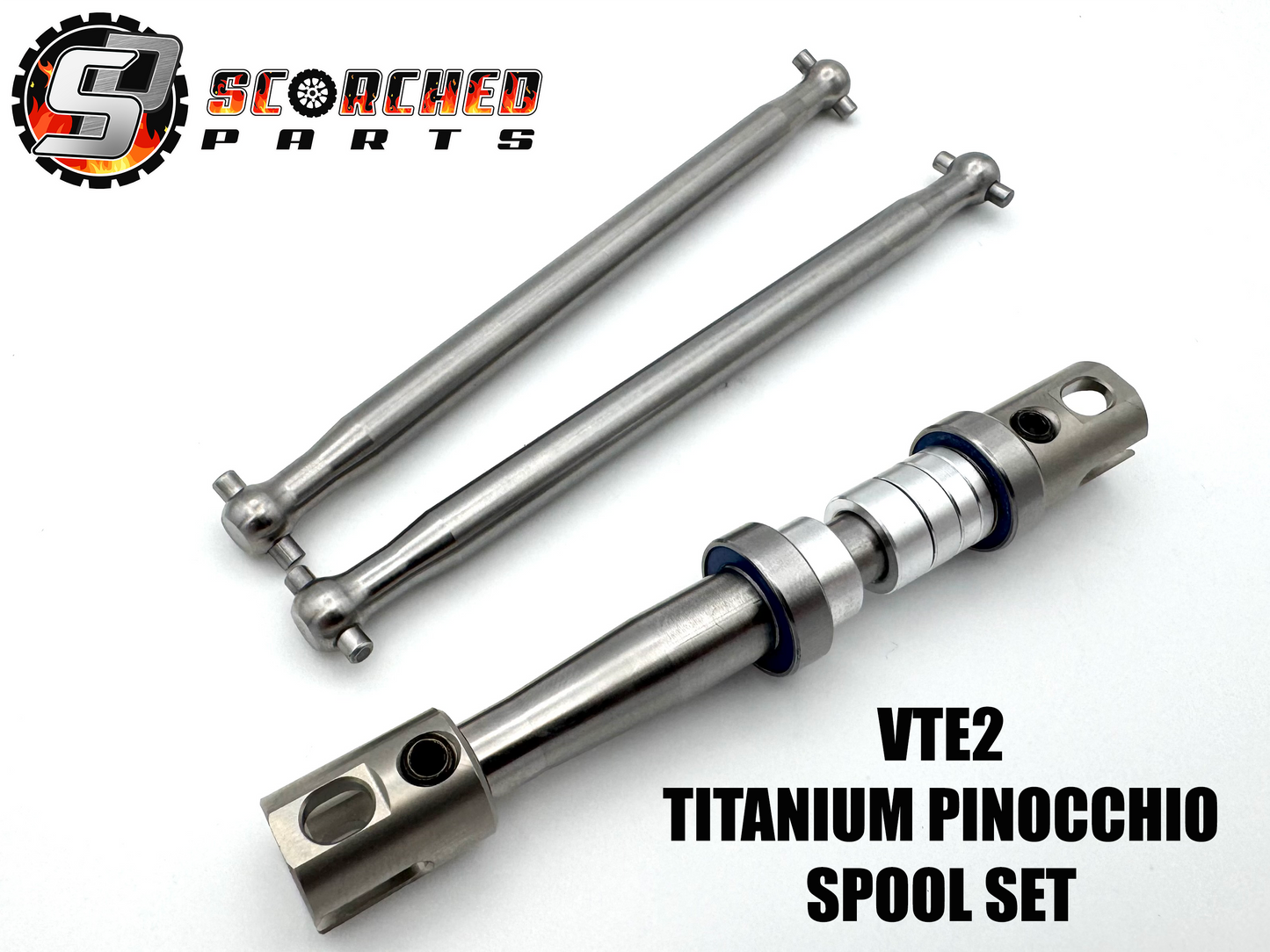 Titanium Pinocchio Spool and Shaft Set - for Hobao VTE2