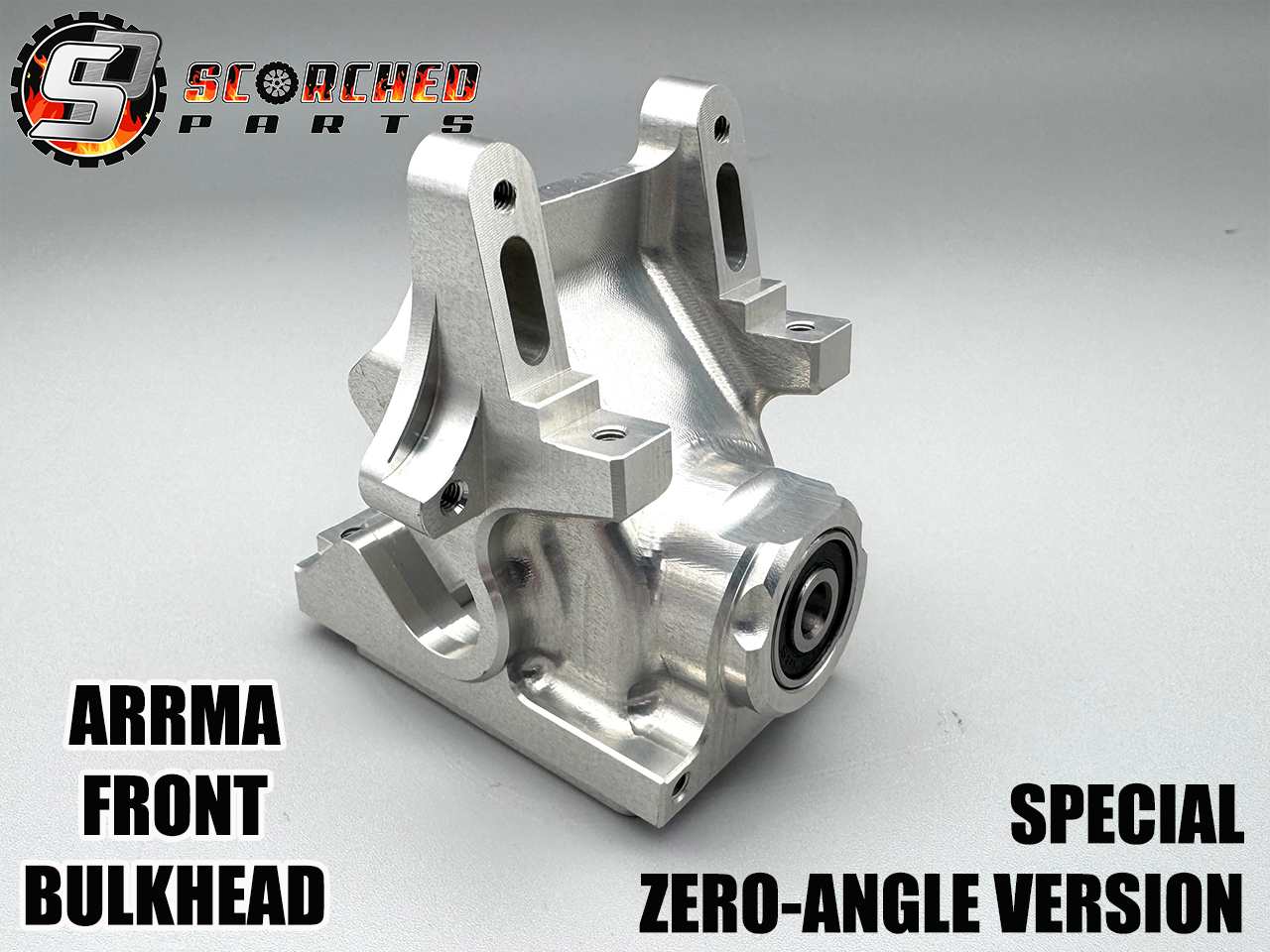 Diff Housing / Bulkhead- ZERO ANGLE, FRONT,  For all Arrma 6s 1/8th and 1/7th