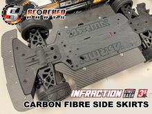 Load image into Gallery viewer, Carbon Fibre Side Skirts - for Arrma 1/8 Infraction 3s / Mega